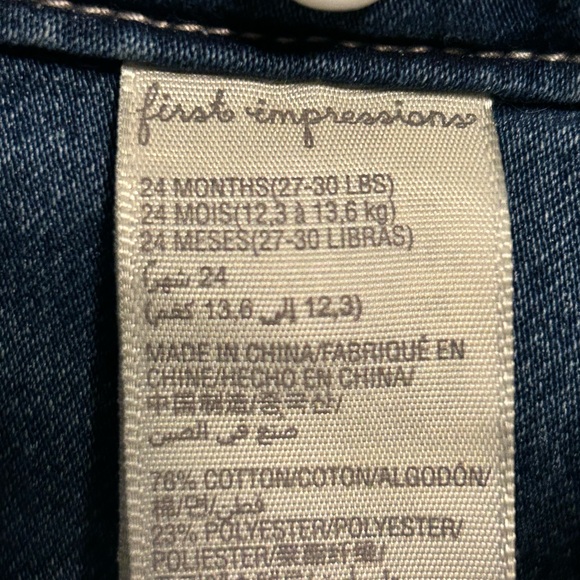 Denim Jacket-First Impressions-Size 24 months - Picture 5 of 5